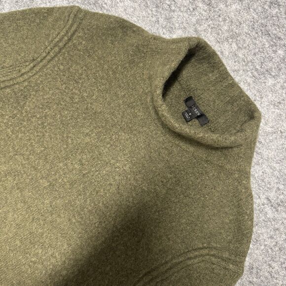 J Crew Women's S Green Mockneck Merino Wool‎ Blend Pullover Sweater J6366 - Picture 1 of 8